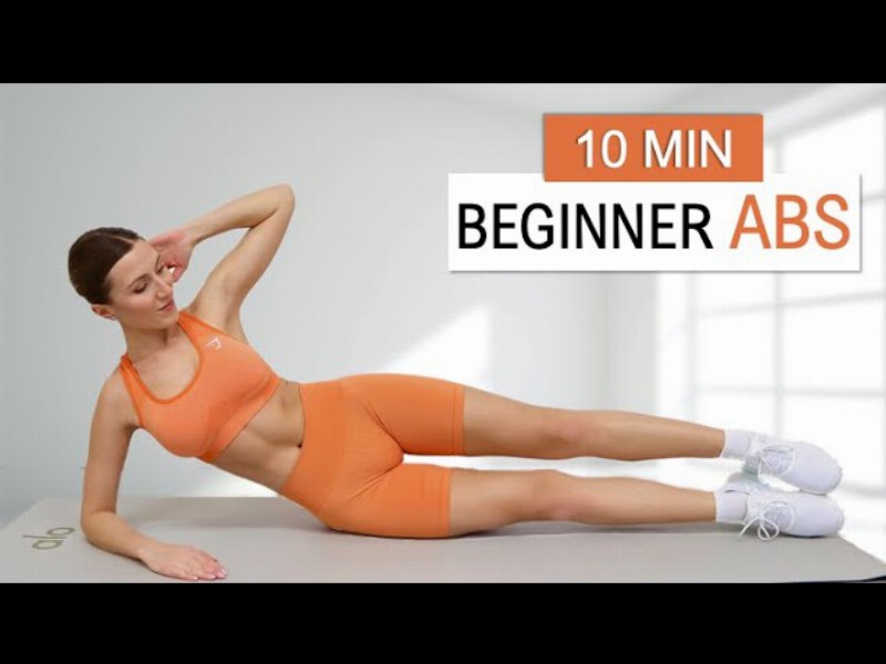 image 0 10 Min Beginner Ab Workout : Lower Abs Upper Abs Obliques + Total Core : No Repeat No Equipment