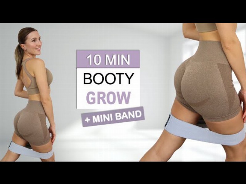 image 0 10 Min Intense Booty Burn Workout With Mini Band : Activate + Grow Your Glutes No Repeatno Jumping