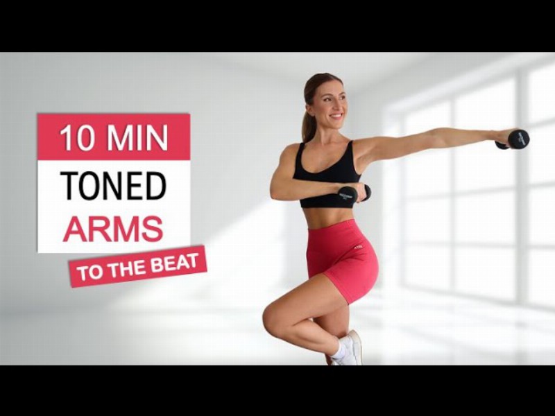 10 Min Toned Arms To The Beat : Qick And Intense : Small Weights Or Water Bottles : No Repeat