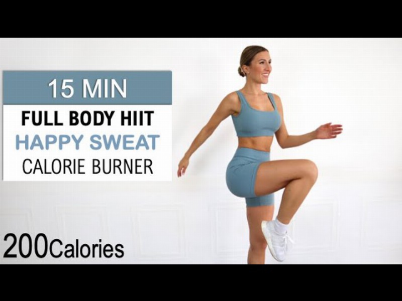 15 Min Happy Sweat : Full Body Calorie Burn Hiit : Good Mood Cardio : Burn 200 Calories Motivating