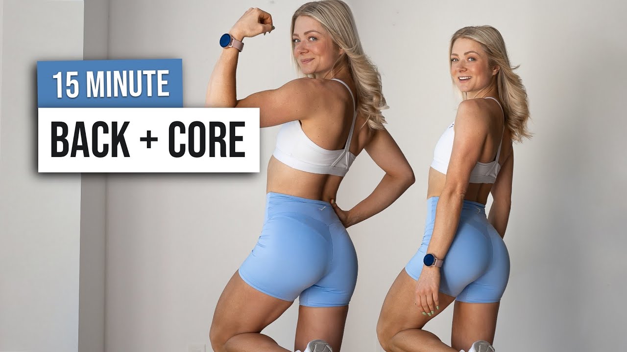 15 Min Toned Back & Core - No Equipment No Repeat Exercises Low Impact Home Workout