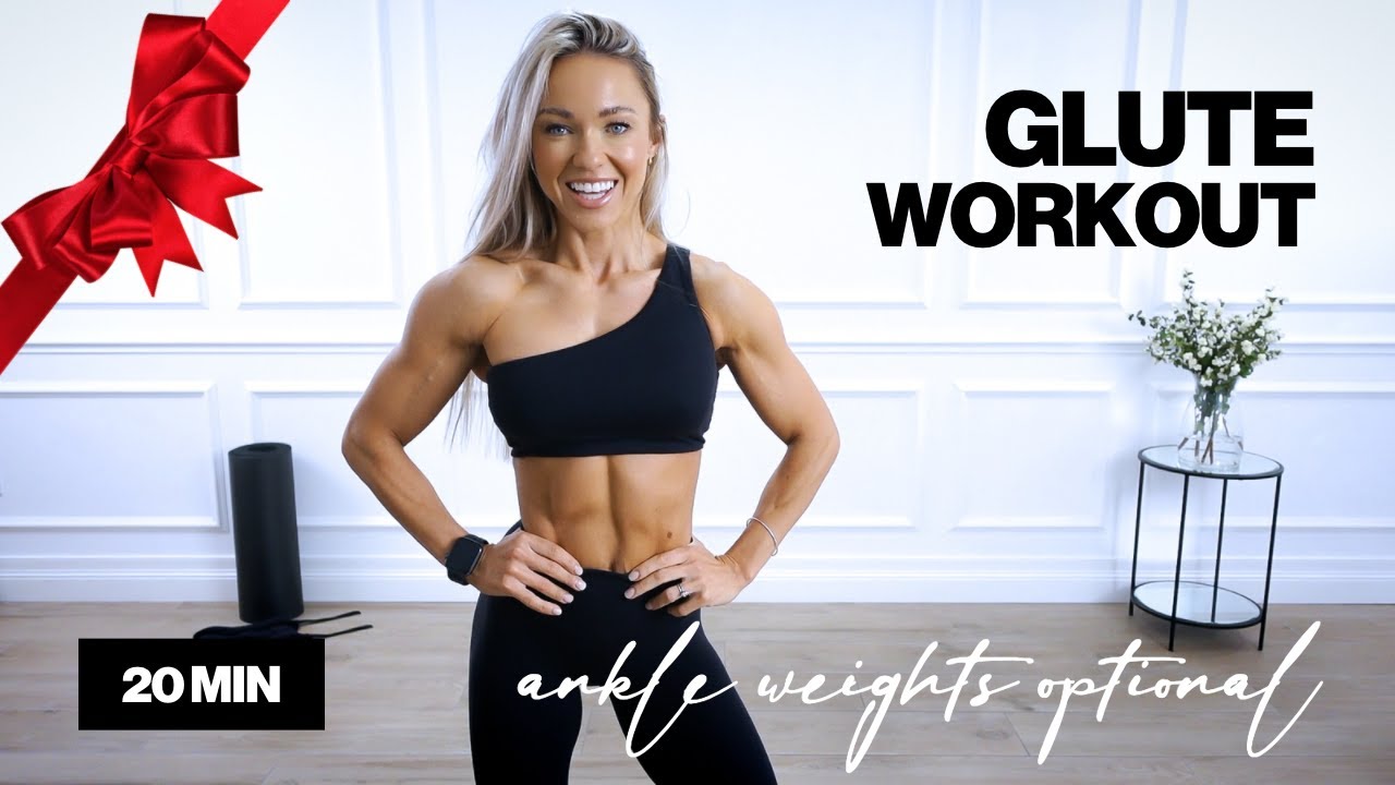 20 Minute Glute Workout With Ankle Weights (optional) : Knee Friendly