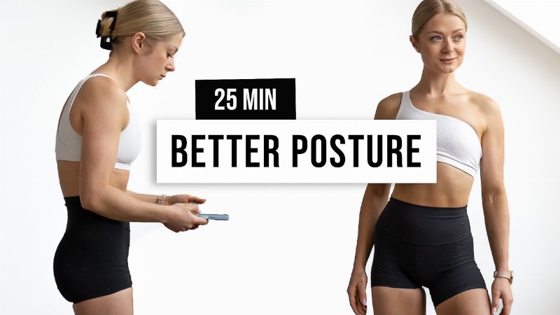 25 Min Workout To Improve Your Posture  - Stand Taller - Strength And Stretching Home Exercises