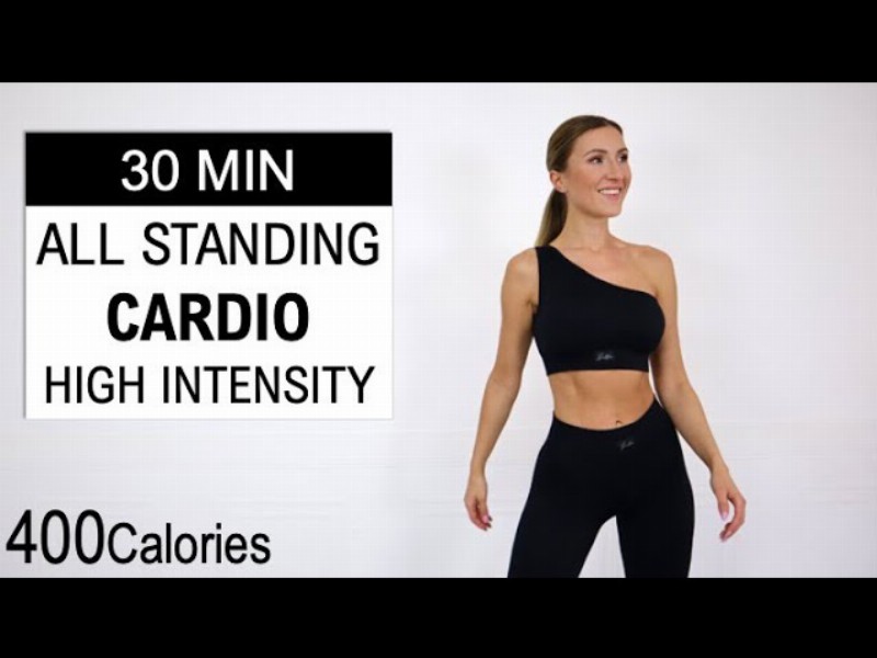 image 0 30 Min All Standing Cardio : High Intensity Fat Burn - 400 Calories : Full Body No Repeat : Bo+tee
