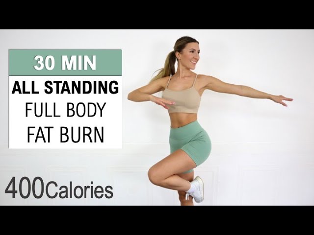 30 Min All Standing - Fat Burning Hiit : Full Body : Burn 400 Cal : Fun Sweaty No Repeat