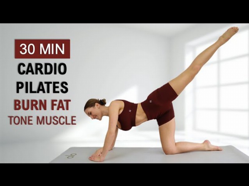 30 Min Cardio Pilates : Burn Fat + Tone Muscle : No Jumping : Feel Strong + Balanced : No Repeat