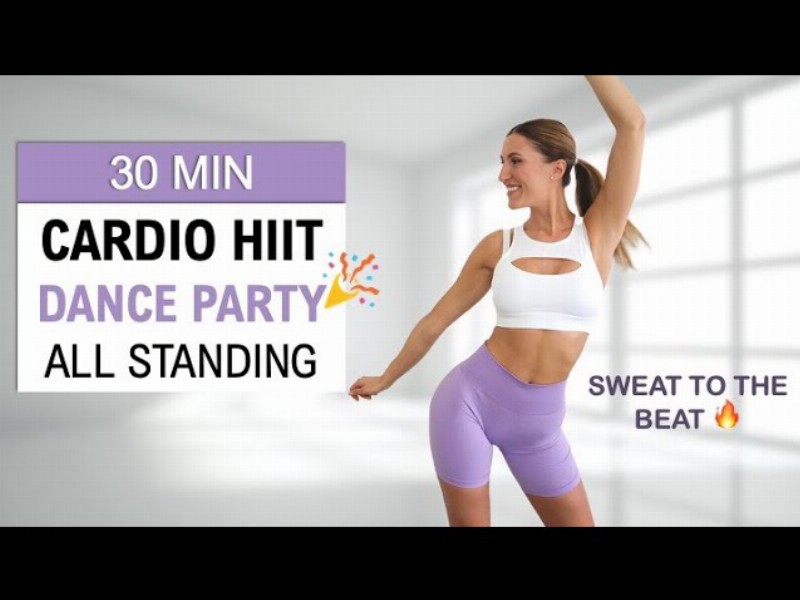 image 0 30 Min Dance Party - Cardio Hiit : All Standing : Motivating Music : Fun Fat Burn : No Repeat