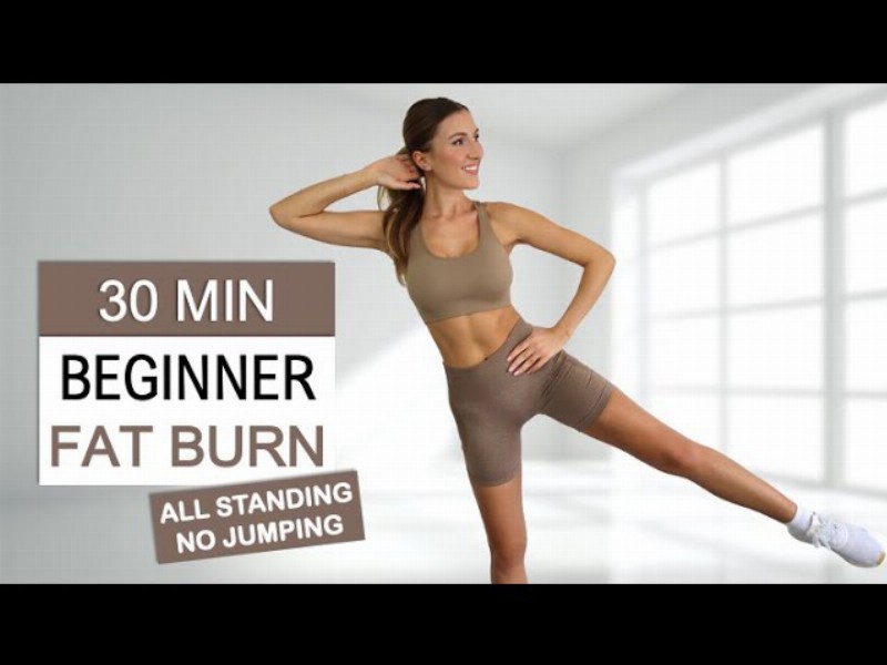 30 Min Full Body Fat Burn - Beginner Friendly To The Beat All Standing No Jumping No Repeat