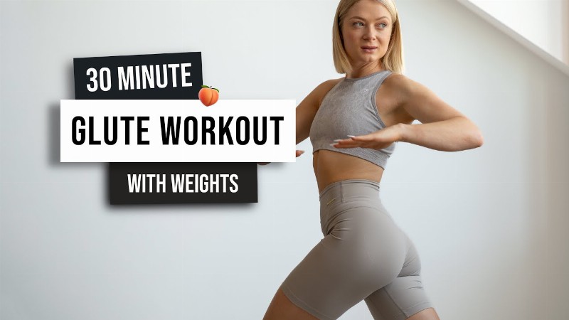 30 Min Glute Sculpt Workout With Weights - No Repeat Booty Burn Home Workout With Dumbbells