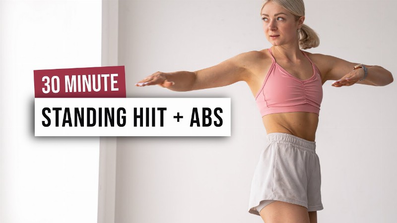 image 0 30 Min Killer Hiit All Standing + Abs Workout No Equipment No Repeat Sweaty Home Workout