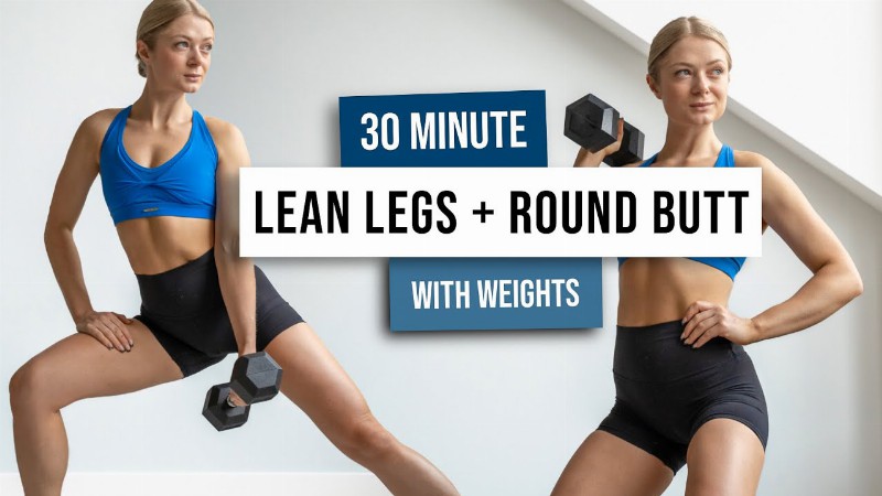 image 0 30 Min Killer Lower Body Hiit Workout With Weights Lean Legs + Round Booty Home Workout