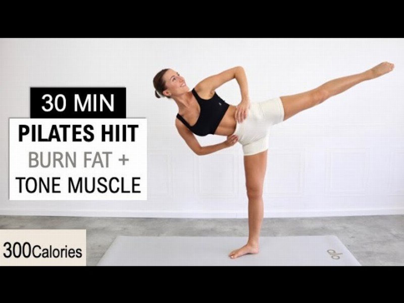 30 Min Pilates Hiit : Burn Fat + Tone Muscle : Full Body Sweat : feel Balanced : no Repeat