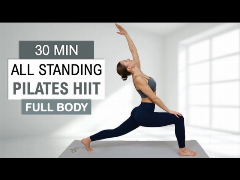 30 Min Standing Pilates Hiit : Burn Fat + Tone Muscle : Improve Strength And Balance : No Repeat