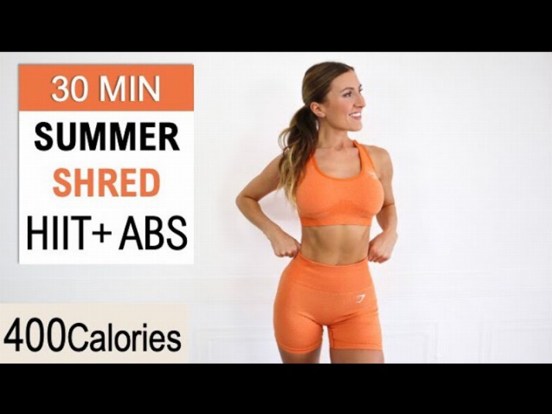 30 Min Summer Shred Hiit + Abs : intense Cardio : Full Body Burn : no Repeat : No Equipment