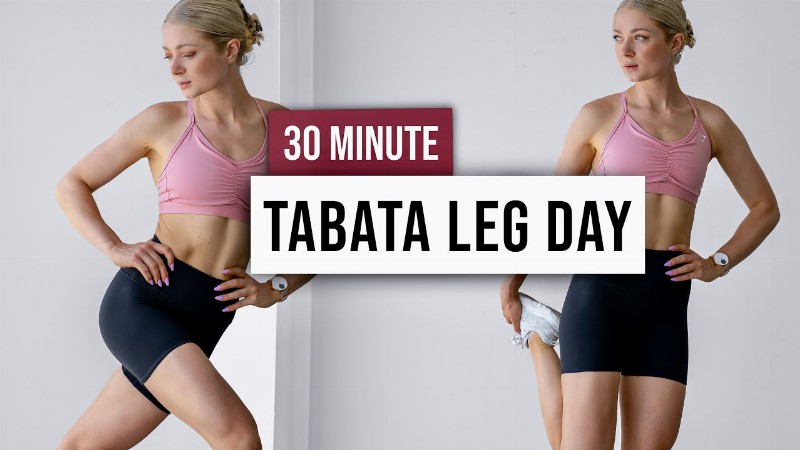 30 Min Tabata Leg Day - Killer Hiit Home Workout - No Equipment No Repeat Lower Body Focus