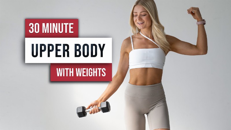 30 Min Toned Upper Body Workout With Weights No Repeat Home Workout With Dumbbells