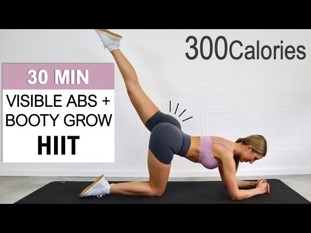 30 Min Visible Abs + Butt Lift Hiit :lose Belly Fat And Shape Your Glutes Burn 300 Calno Equipment