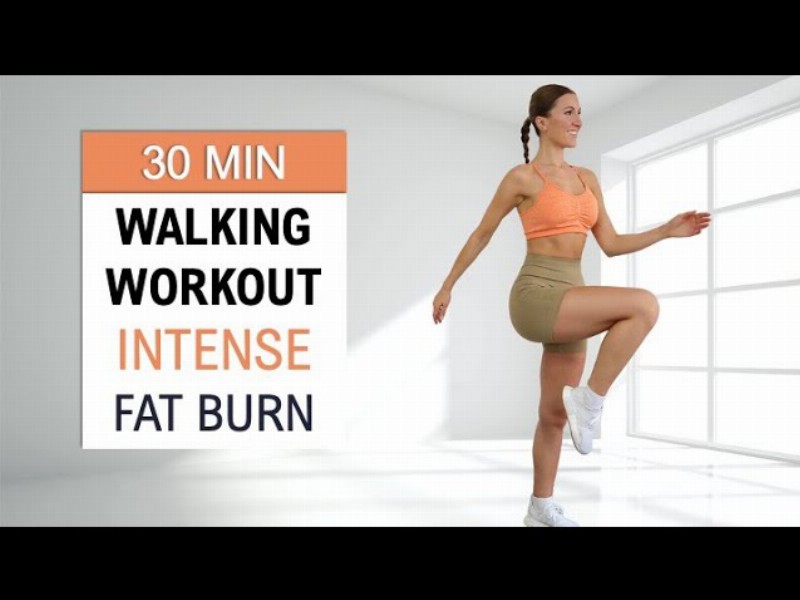 30 Min Walking Cardio Workout : intense Full Body Fat Burn : All Standing No Jumping : no Repeat