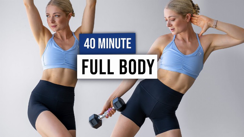 40 Min Full Body Toning Low Impact + Total Core Workout + Weights No Repeat Exercises W/ Dumbbells