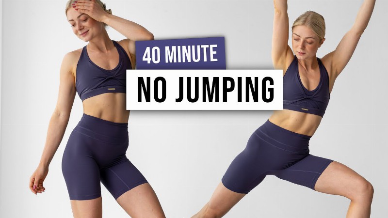 40 Min No Jumping Hiit + Core Workout - Full Body No Equipment No Repeat No Talking Home Workout