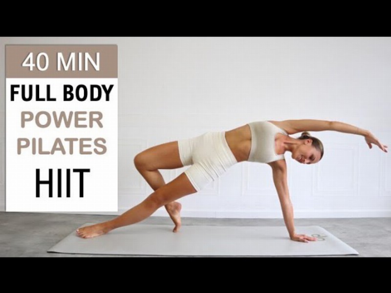 image 0 40 Min Power Pilates Hiit : Burn Fat + Tone Muscle : Full Body Sweat : feel Balanced : no Repeat