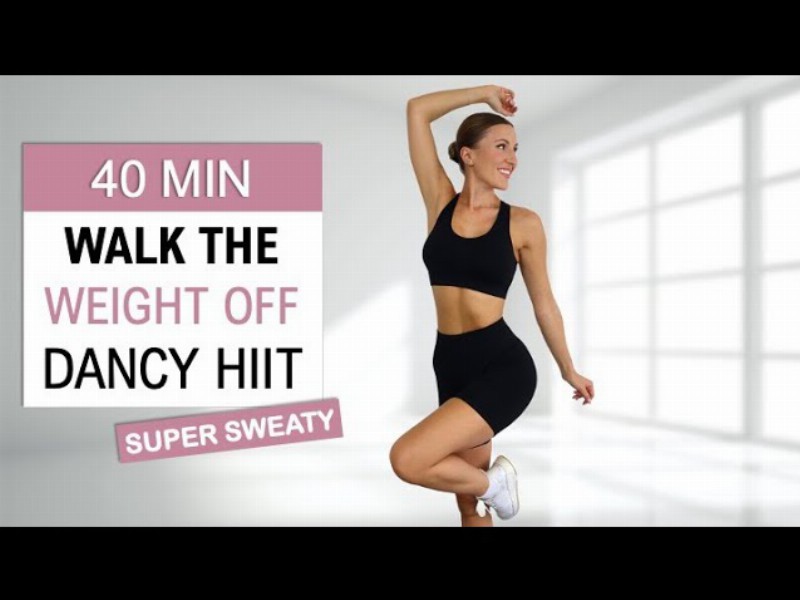40 Min Walking Fat Burn : No Jumping - All Standing Exercise To The Beat No Repeat Super Sweaty