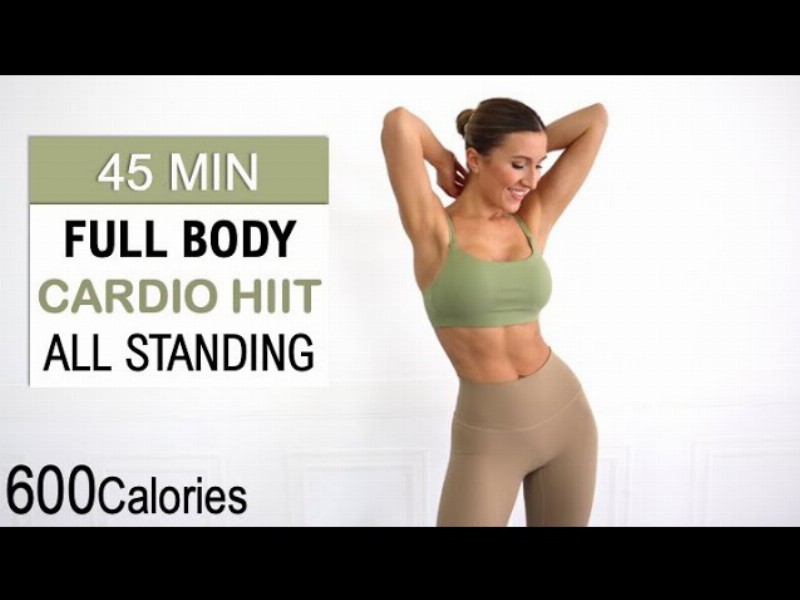 image 0 45 Min Full Body Cardio Hiit : All Standing : burn Up To 600 Calories No Repeat No Equipment