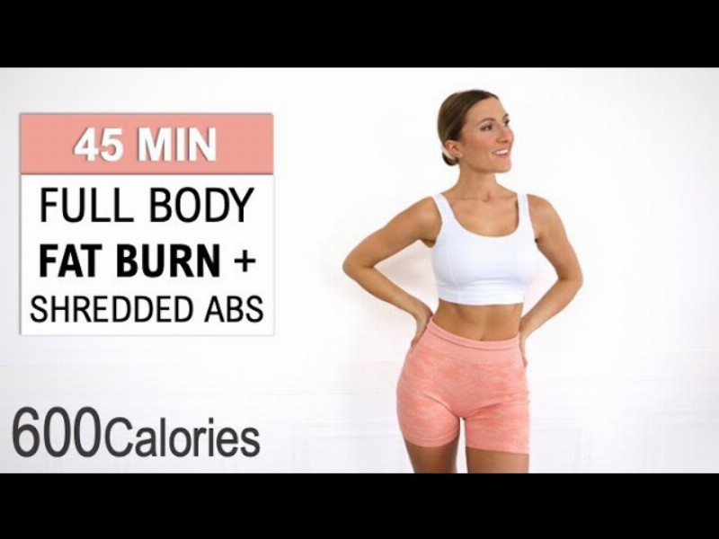 image 0 45 Min Full Body Fat Burn + Shredded Abs : Burn 600 Calories : Intense Hiit No Repeat Super Sweaty